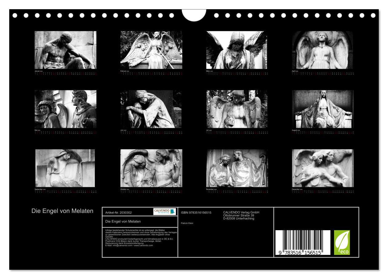 Beispielinhalt (Bild) Die Engel von Melaten (Wandkalender 2026 DIN A4 quer), CALVENDO Monatskalender