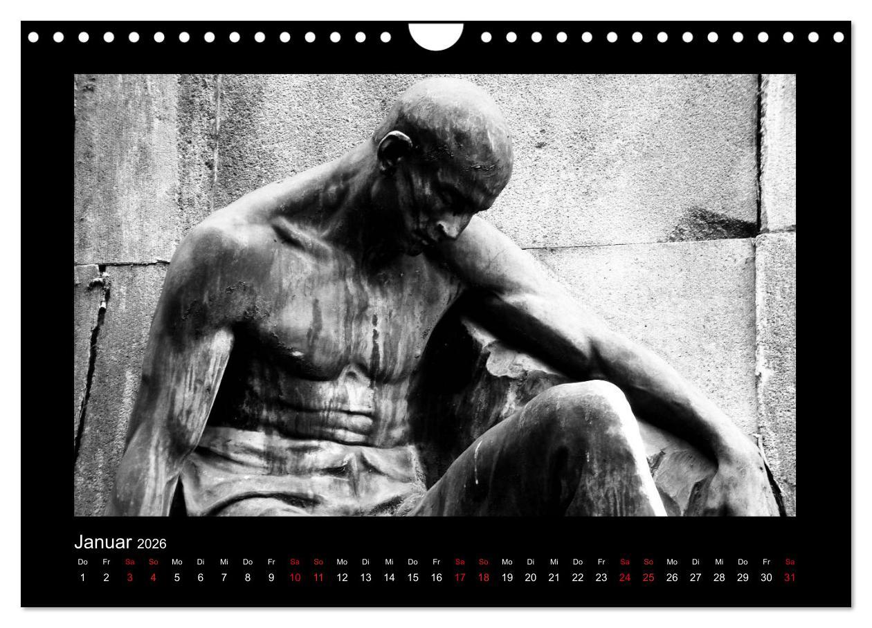 Beispielinhalt (Bild) Die Engel von Melaten (Wandkalender 2026 DIN A4 quer), CALVENDO Monatskalender