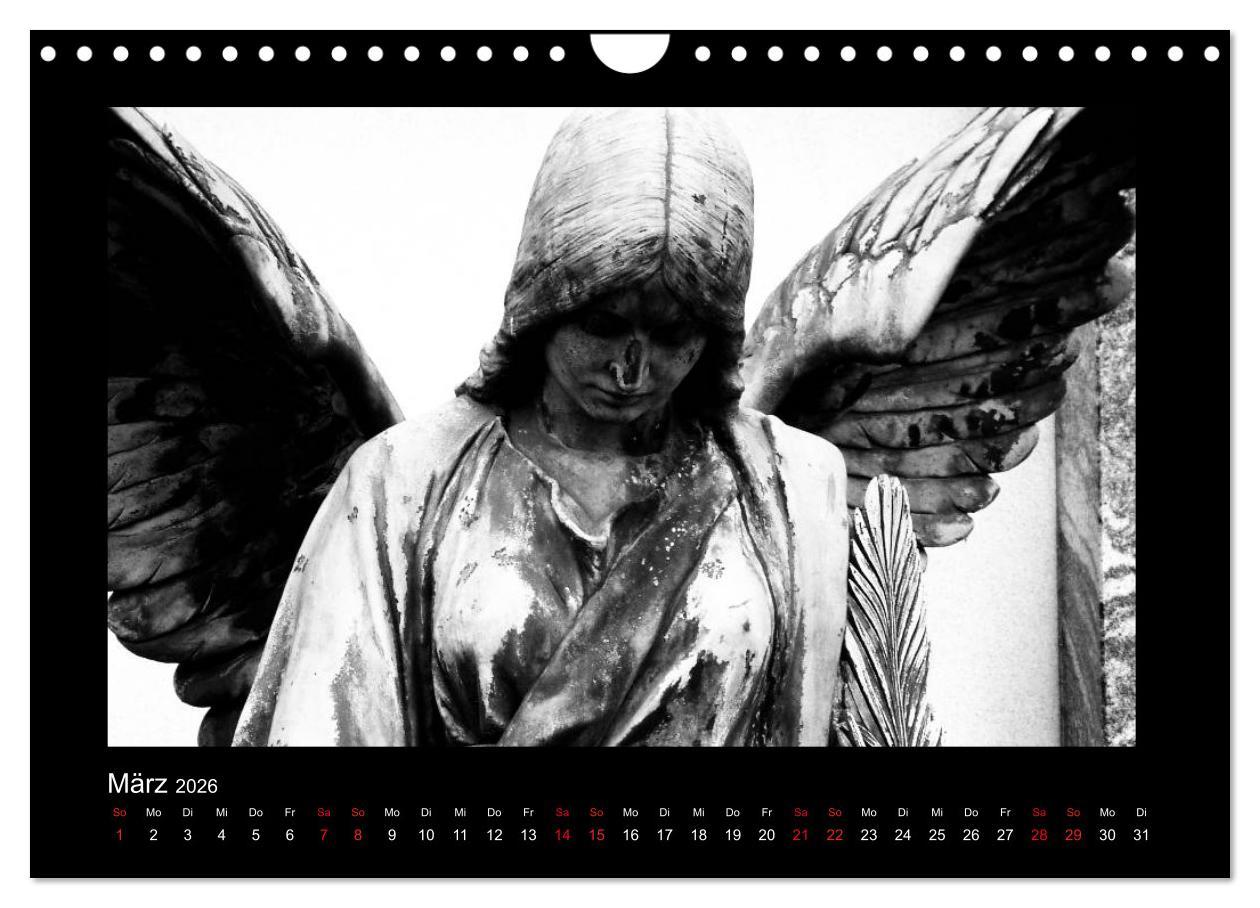 Beispielinhalt (Bild) Die Engel von Melaten (Wandkalender 2026 DIN A4 quer), CALVENDO Monatskalender