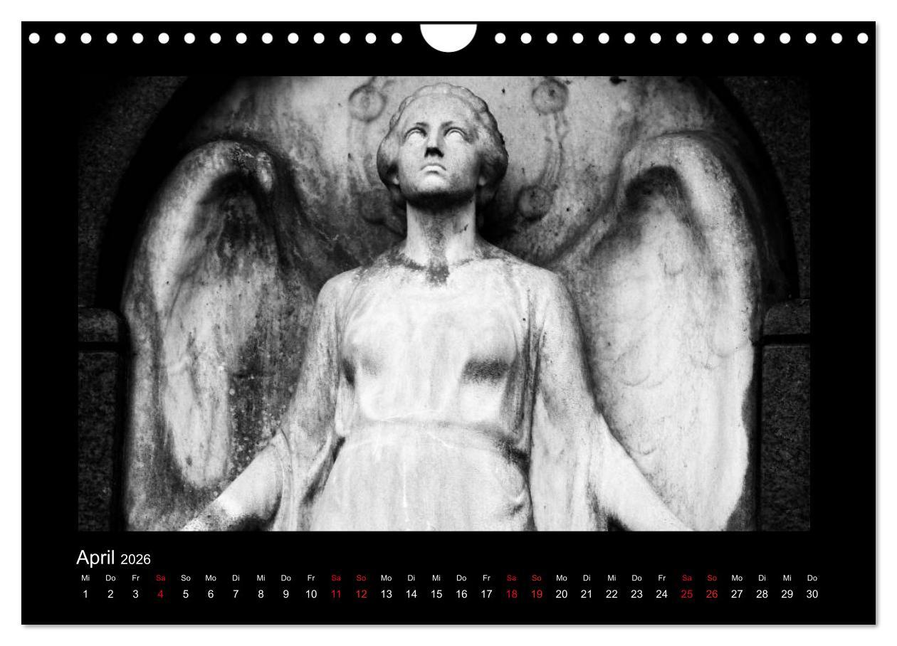 Beispielinhalt (Bild) Die Engel von Melaten (Wandkalender 2026 DIN A4 quer), CALVENDO Monatskalender