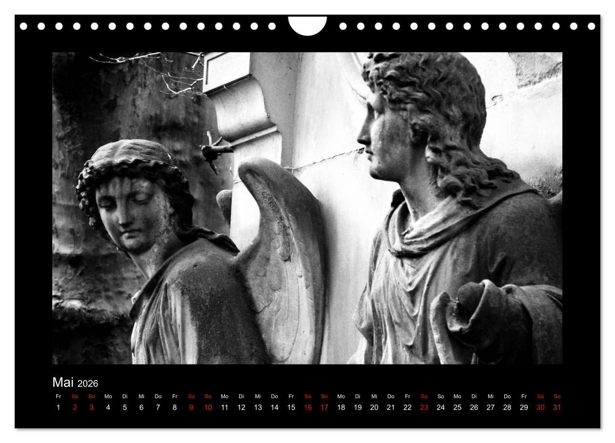 Beispielinhalt (Bild) Die Engel von Melaten (Wandkalender 2026 DIN A4 quer), CALVENDO Monatskalender