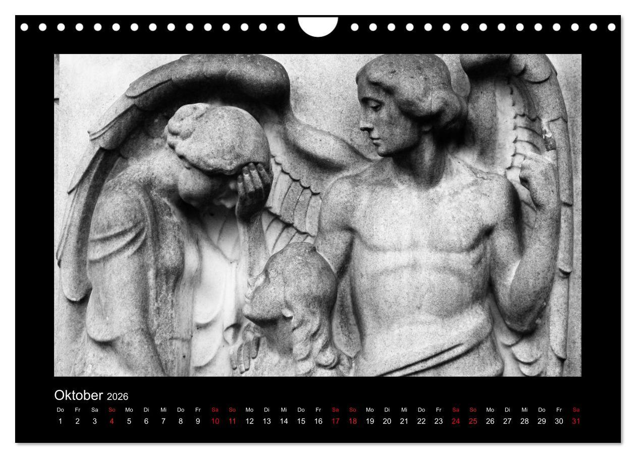 Beispielinhalt (Bild) Die Engel von Melaten (Wandkalender 2026 DIN A4 quer), CALVENDO Monatskalender