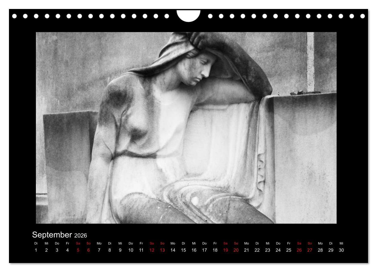 Beispielinhalt (Bild) Die Engel von Melaten (Wandkalender 2026 DIN A4 quer), CALVENDO Monatskalender