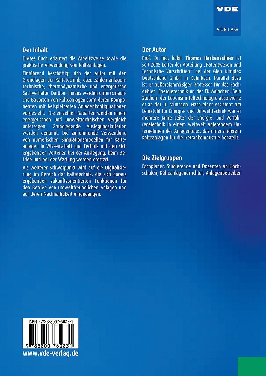 Rückseitencover Kompendium Kältetechnik