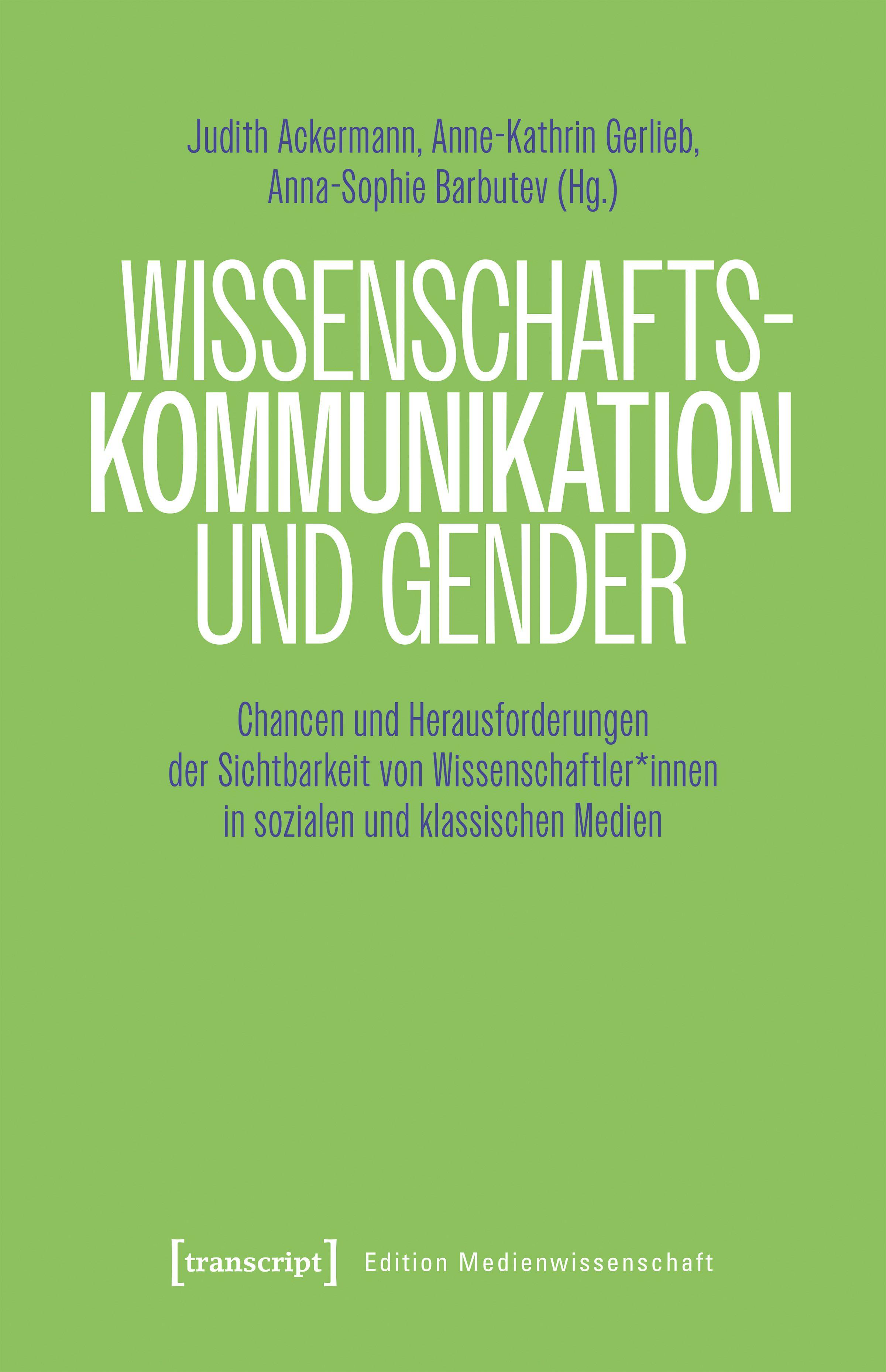 Vorderes Coverbild Wissenschaftskommunikation und Gender
