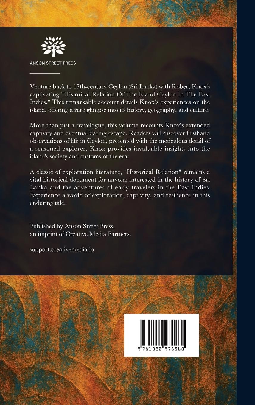 Rückseitencover An Historical Relation of the Island Ceylon in the East Indies