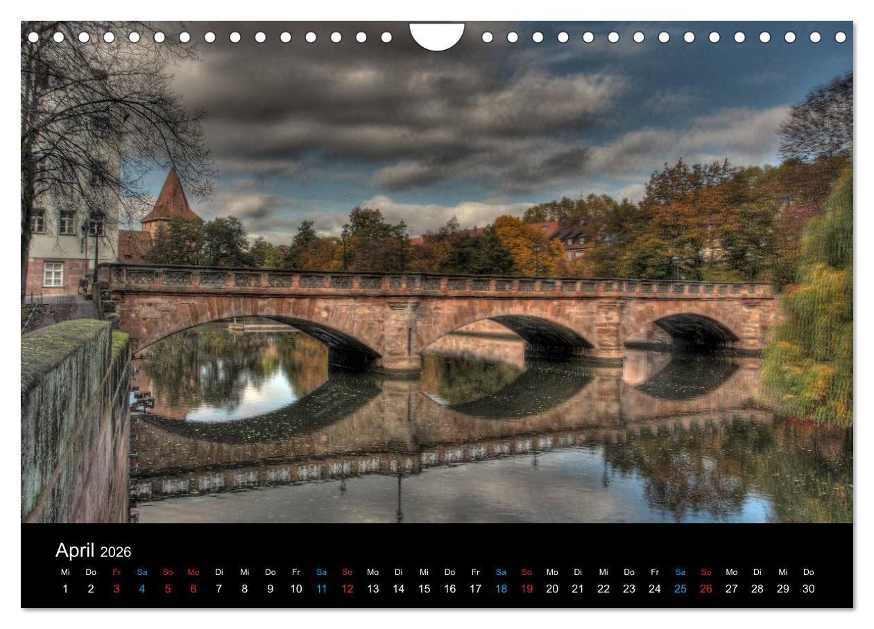 Beispielinhalt (Bild) Meine Stadt Nürnberg 2026 (Wandkalender 2026 DIN A4 quer), CALVENDO Monatskalender