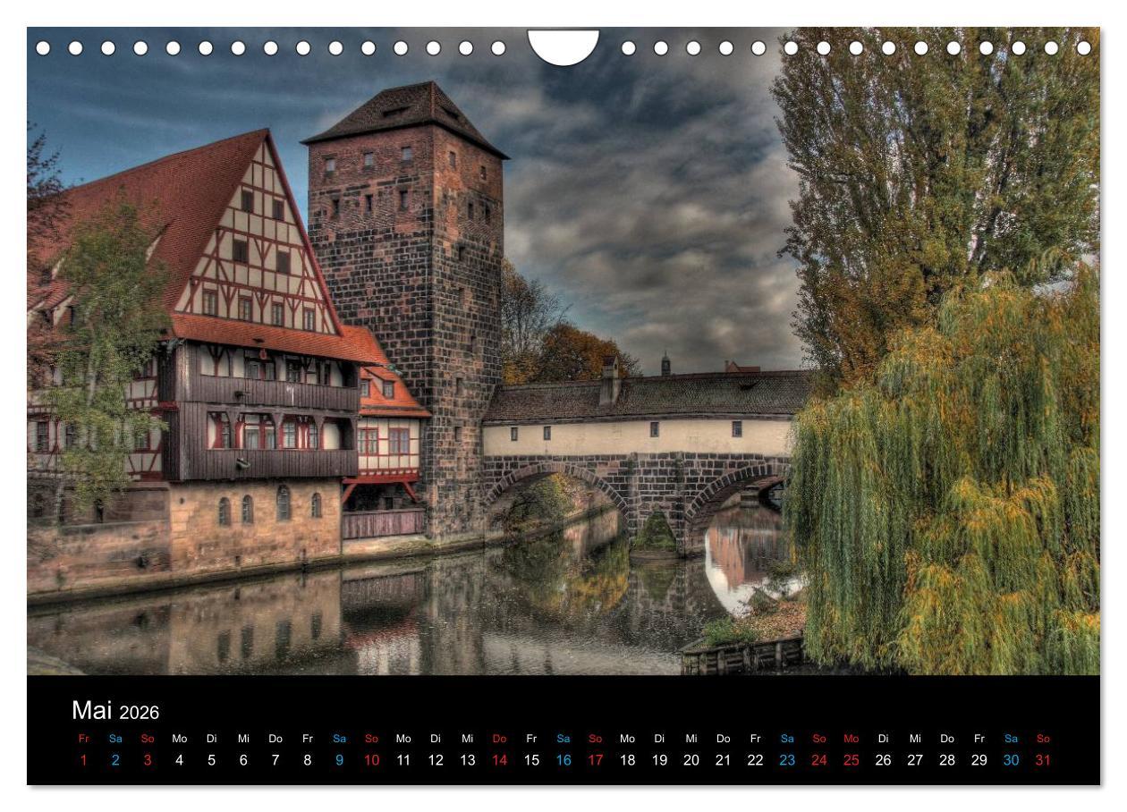 Beispielinhalt (Bild) Meine Stadt Nürnberg 2026 (Wandkalender 2026 DIN A4 quer), CALVENDO Monatskalender