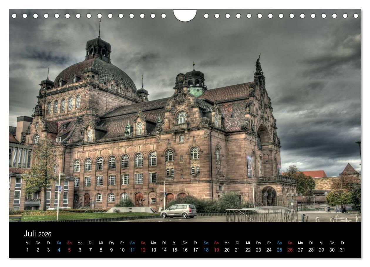 Beispielinhalt (Bild) Meine Stadt Nürnberg 2026 (Wandkalender 2026 DIN A4 quer), CALVENDO Monatskalender