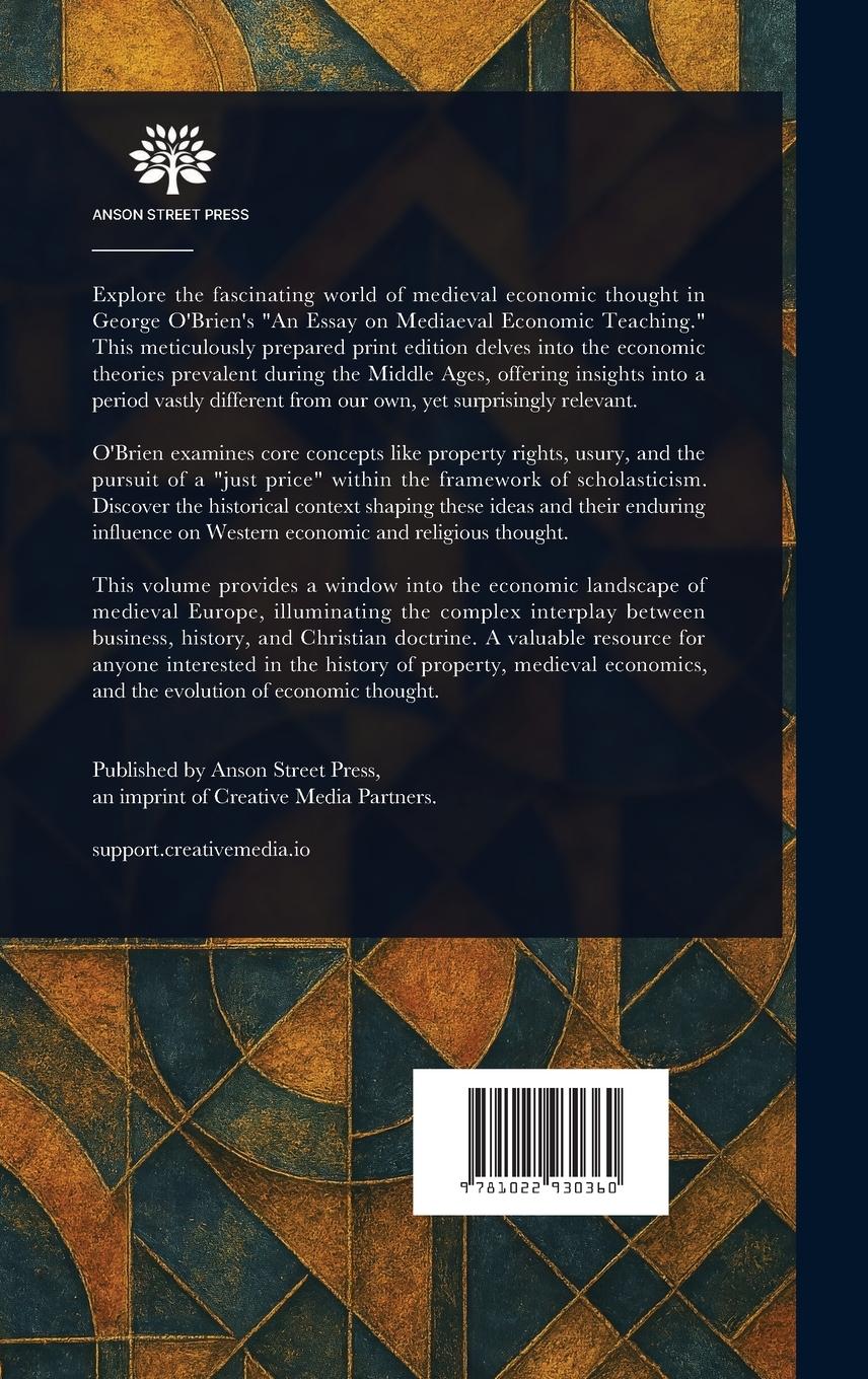 Rückseitencover An Essay on Mediæval Economic Teaching