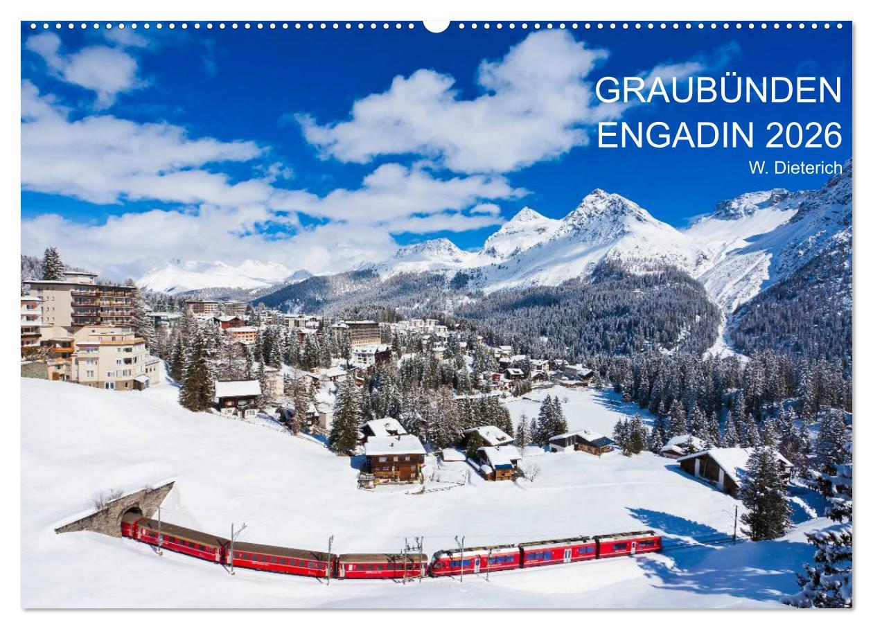 Vorderes Coverbild Graubünden Engadin 2026 (Wandkalender 2026 DIN A2 quer), CALVENDO Monatskalender