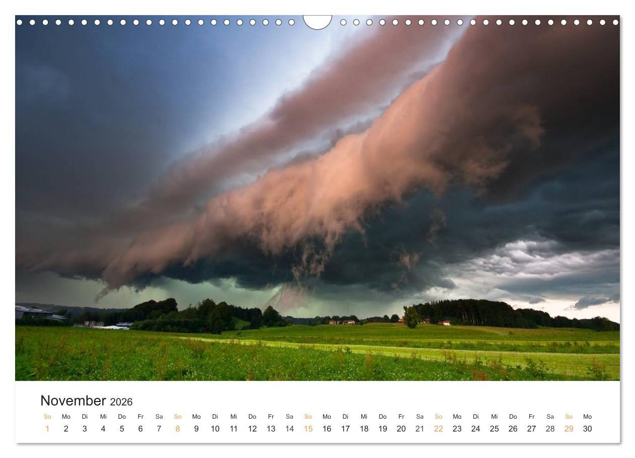 Beispielinhalt (Bild) Faszination Gewitter (Wandkalender 2026 DIN A3 quer), CALVENDO Monatskalender