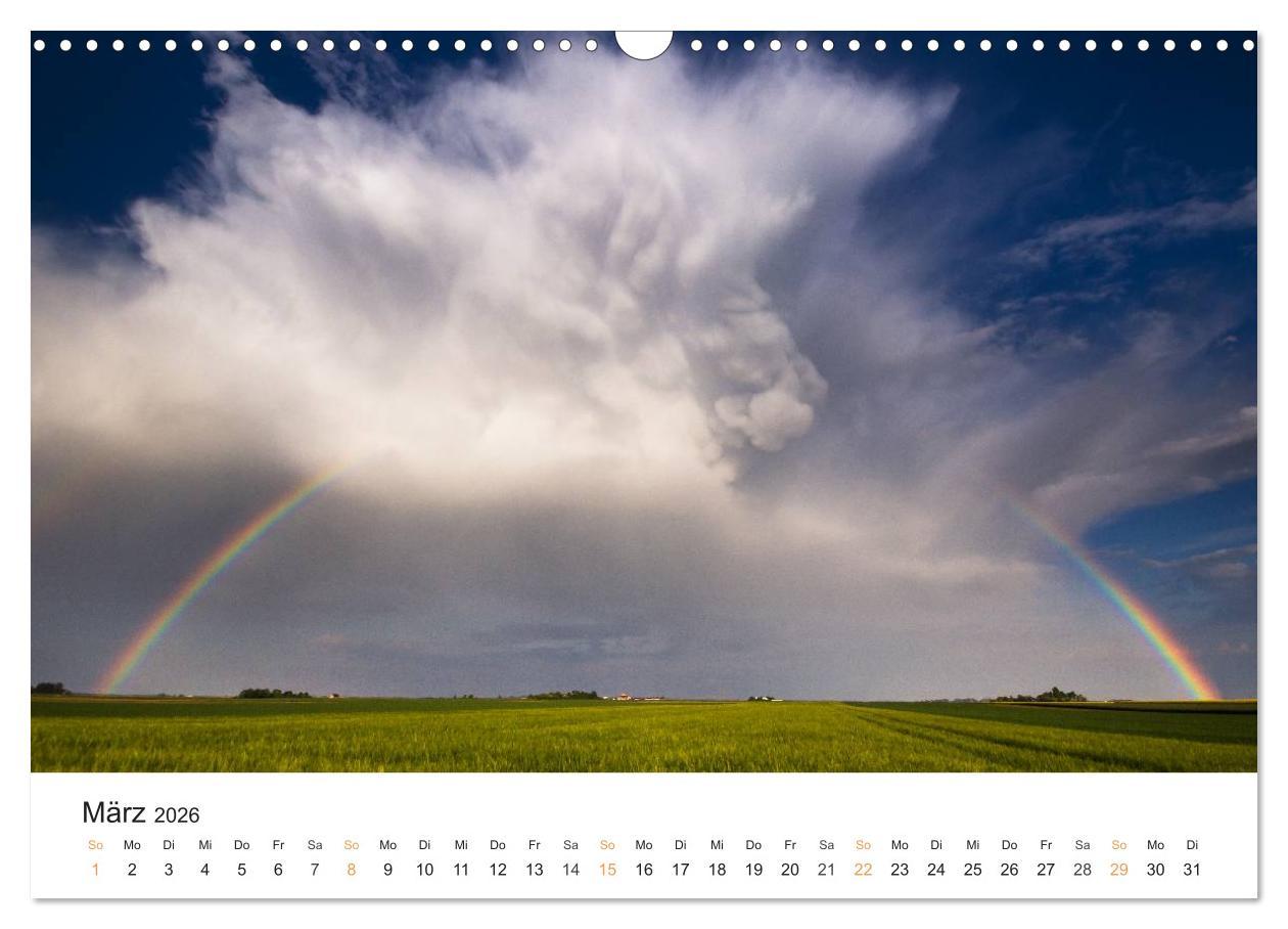 Beispielinhalt (Bild) Faszination Gewitter (Wandkalender 2026 DIN A3 quer), CALVENDO Monatskalender