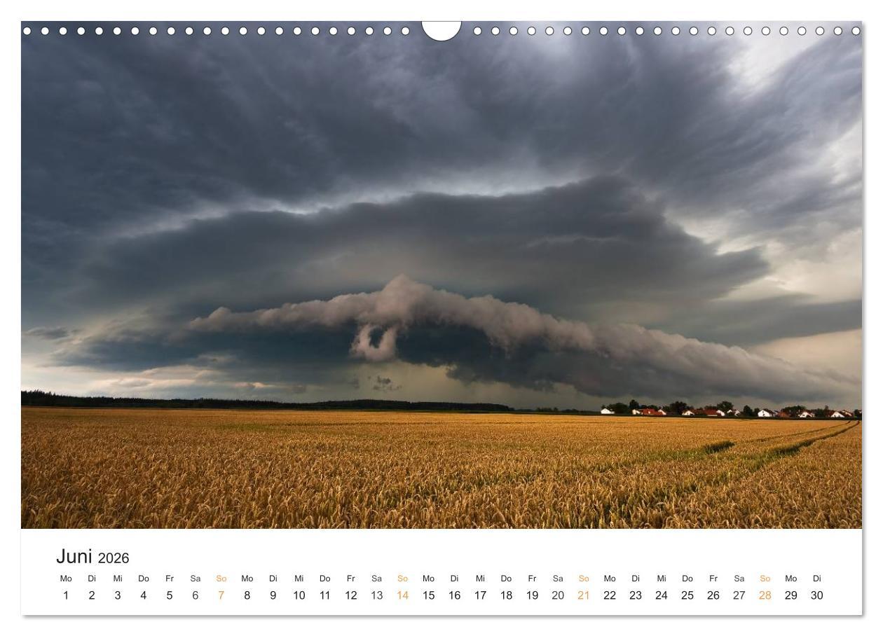 Beispielinhalt (Bild) Faszination Gewitter (Wandkalender 2026 DIN A3 quer), CALVENDO Monatskalender