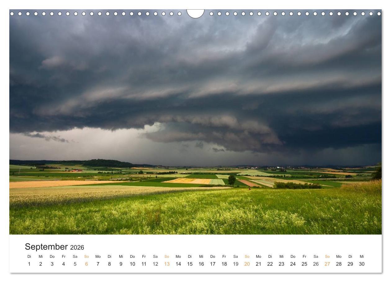 Beispielinhalt (Bild) Faszination Gewitter (Wandkalender 2026 DIN A3 quer), CALVENDO Monatskalender
