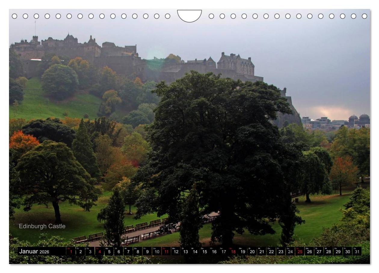 Beispielinhalt (Bild) Schottland und Edinburgh (Wandkalender 2026 DIN A4 quer), CALVENDO Monatskalender