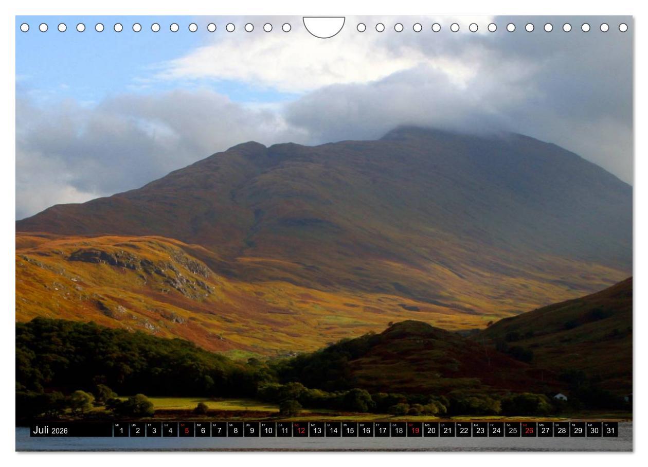 Beispielinhalt (Bild) Schottland und Edinburgh (Wandkalender 2026 DIN A4 quer), CALVENDO Monatskalender