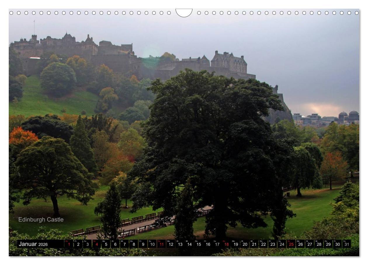 Beispielinhalt (Bild) Schottland und Edinburgh (Wandkalender 2026 DIN A3 quer), CALVENDO Monatskalender