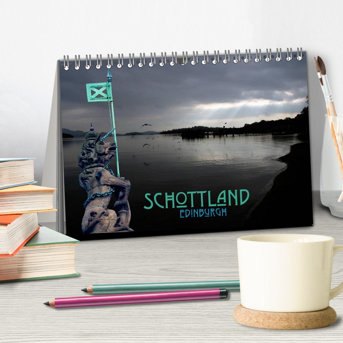 Beispielinhalt (Bild) Schottland und Edinburgh (Tischkalender 2026 DIN A5 quer), CALVENDO Monatskalender