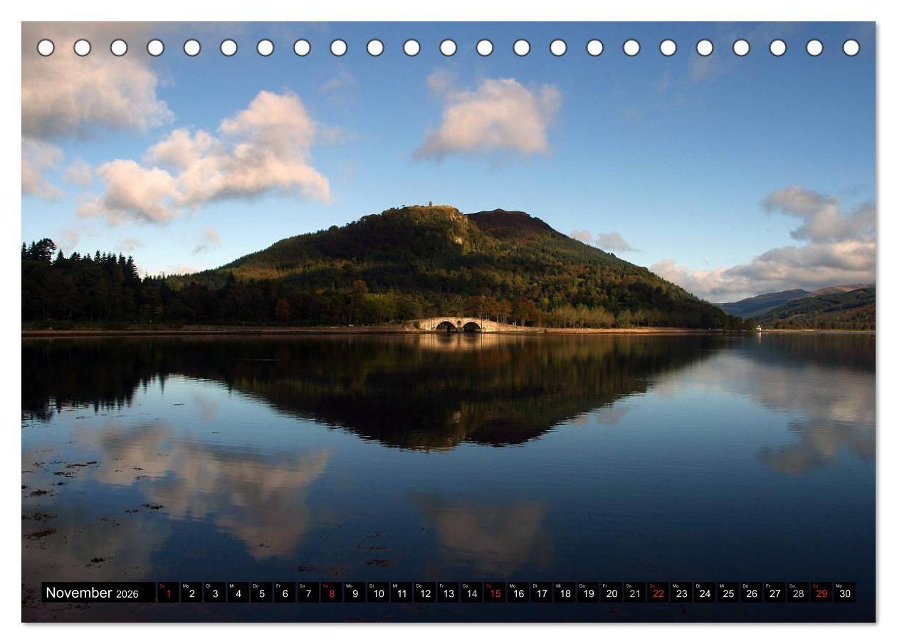 Beispielinhalt (Bild) Schottland und Edinburgh (Tischkalender 2026 DIN A5 quer), CALVENDO Monatskalender