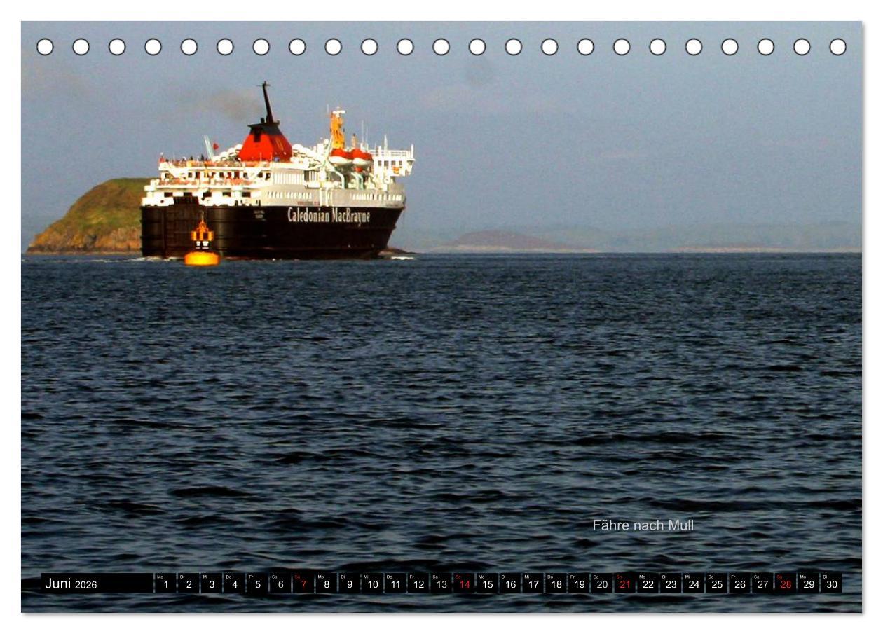 Beispielinhalt (Bild) Schottland und Edinburgh (Tischkalender 2026 DIN A5 quer), CALVENDO Monatskalender