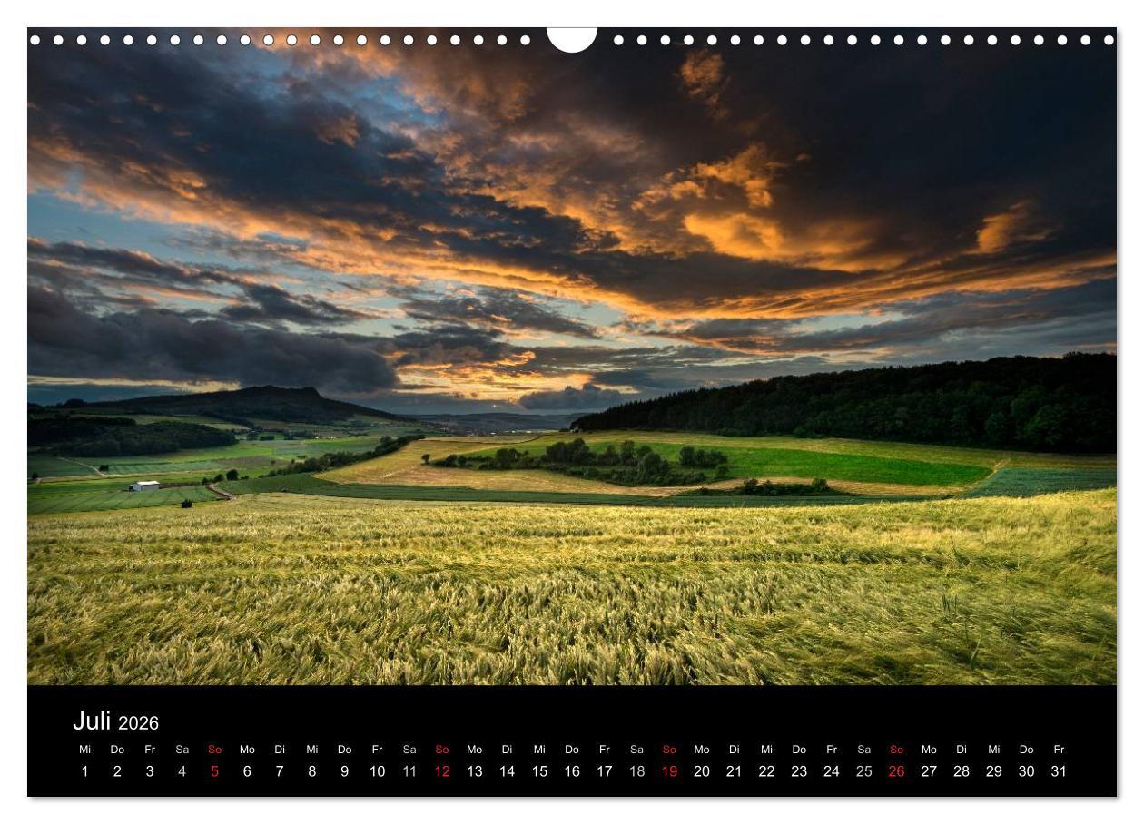 Beispielinhalt (Bild) Vulkanlandschaft Hegau 2026 (Wandkalender 2026 DIN A3 quer), CALVENDO Monatskalender