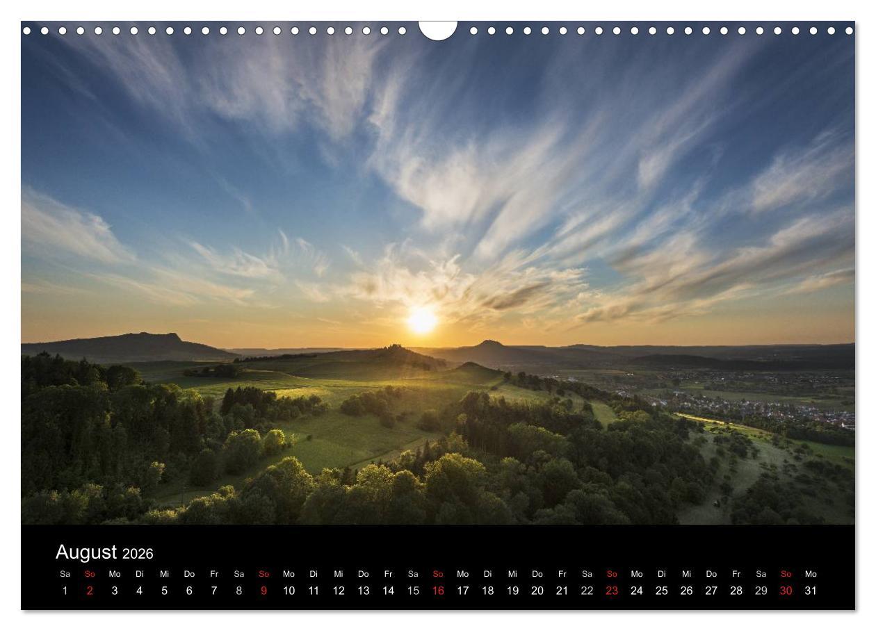 Beispielinhalt (Bild) Vulkanlandschaft Hegau 2026 (Wandkalender 2026 DIN A3 quer), CALVENDO Monatskalender