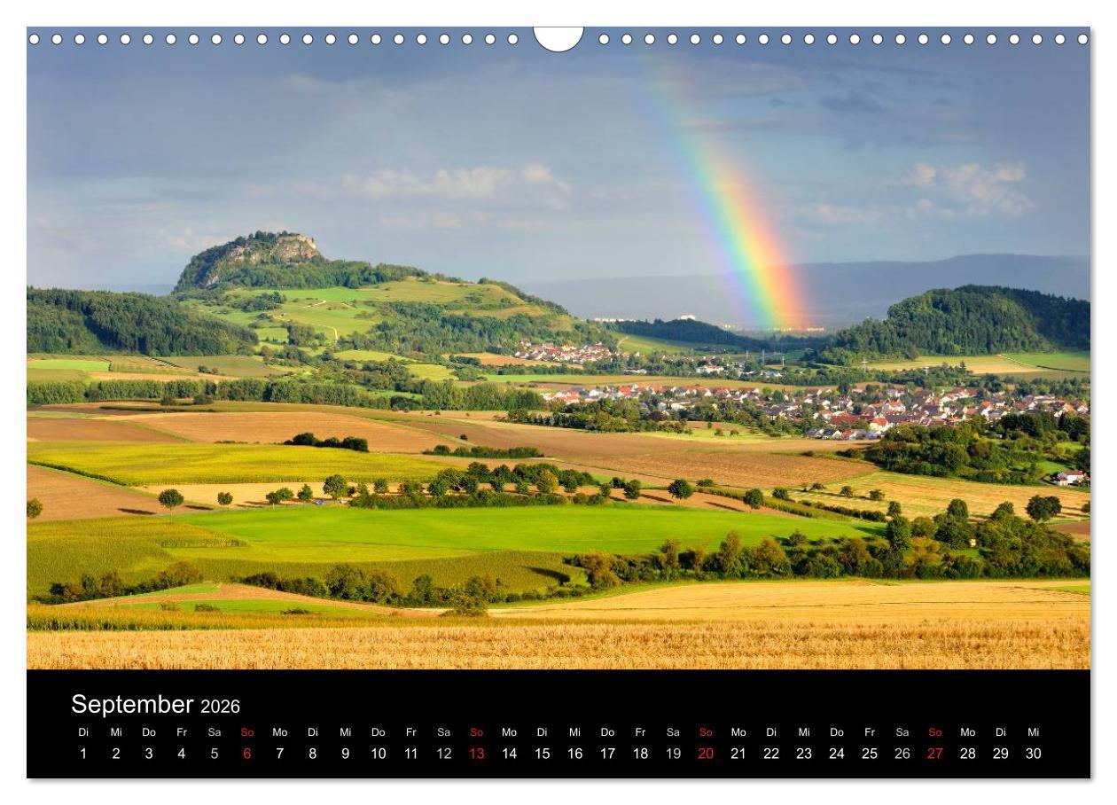 Beispielinhalt (Bild) Vulkanlandschaft Hegau 2026 (Wandkalender 2026 DIN A3 quer), CALVENDO Monatskalender
