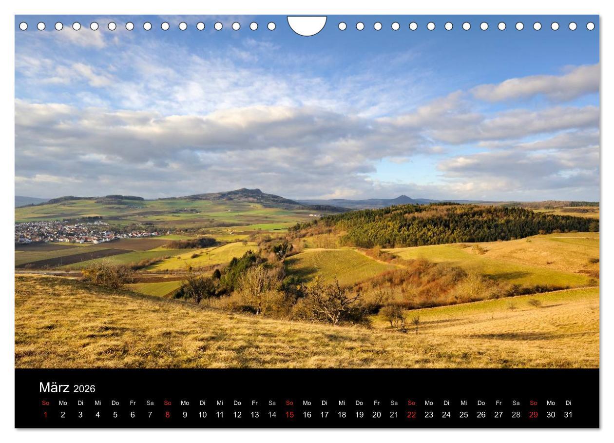 Beispielinhalt (Bild) Vulkanlandschaft Hegau 2026 (Wandkalender 2026 DIN A4 quer), CALVENDO Monatskalender