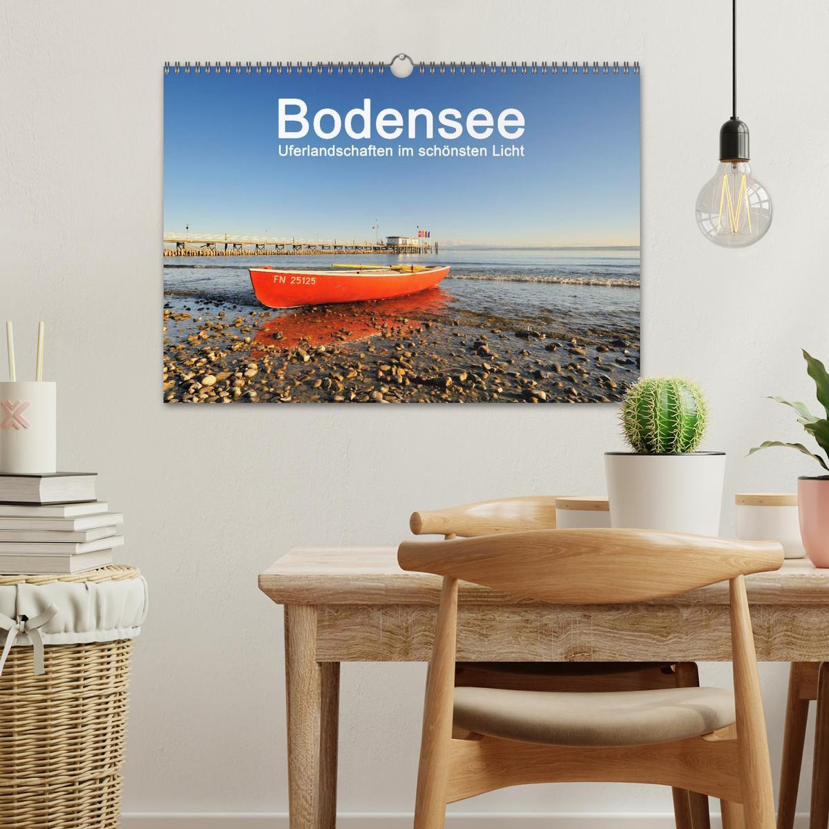 Beispielinhalt (Bild) Bodensee - Uferlandschaften im schönsten Licht 2026 (Wandkalender 2026 DIN A3 quer), CALVENDO Monatskalender