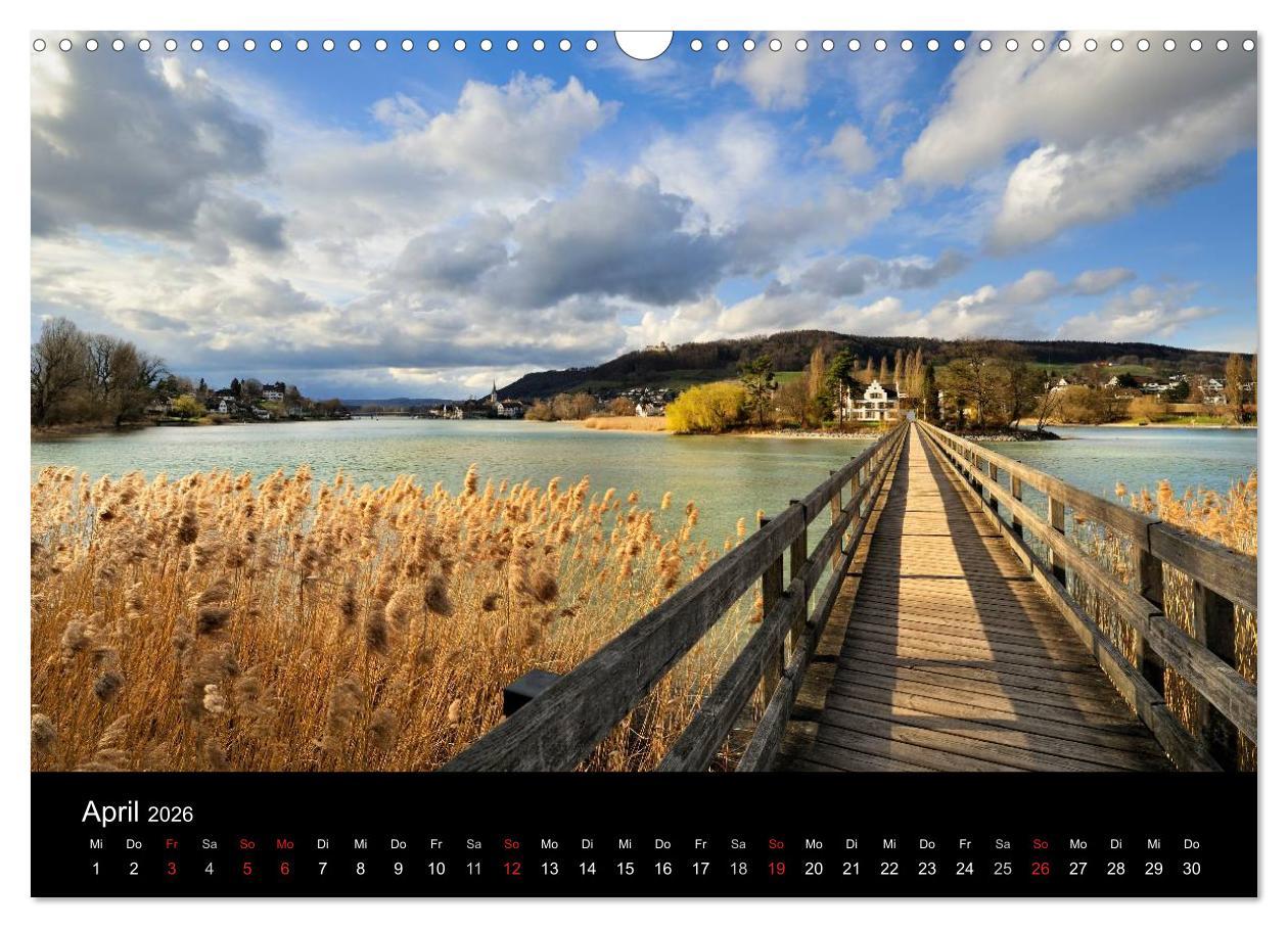 Beispielinhalt (Bild) Bodensee - Uferlandschaften im schönsten Licht 2026 (Wandkalender 2026 DIN A3 quer), CALVENDO Monatskalender