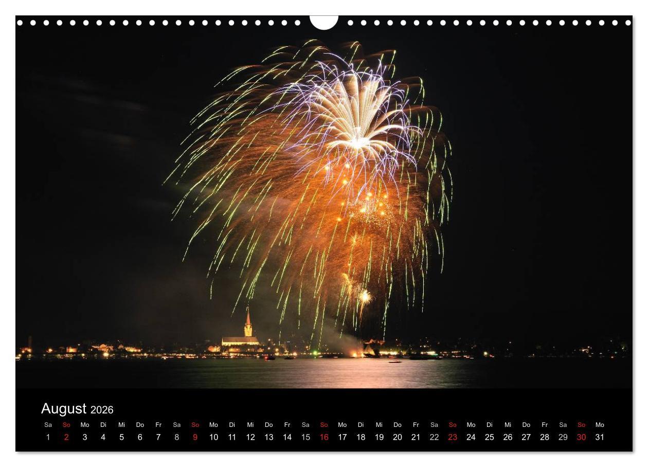 Beispielinhalt (Bild) Bodensee - Uferlandschaften im schönsten Licht 2026 (Wandkalender 2026 DIN A3 quer), CALVENDO Monatskalender