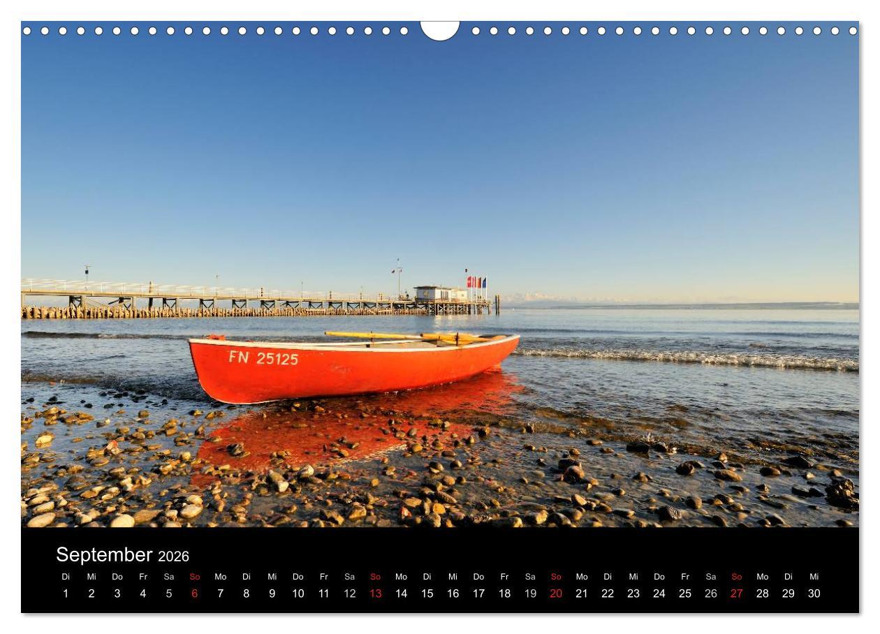 Beispielinhalt (Bild) Bodensee - Uferlandschaften im schönsten Licht 2026 (Wandkalender 2026 DIN A3 quer), CALVENDO Monatskalender