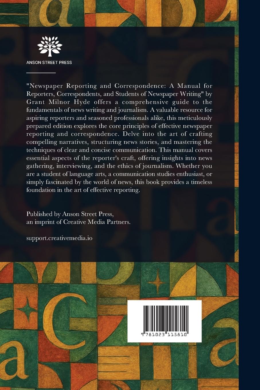 Rückseitencover Newspaper Reporting and Correspondence