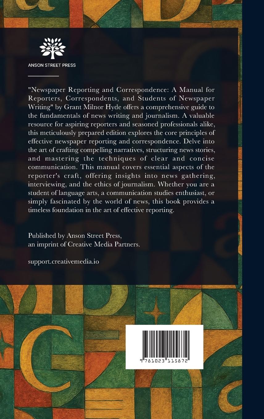 Rückseitencover Newspaper Reporting and Correspondence