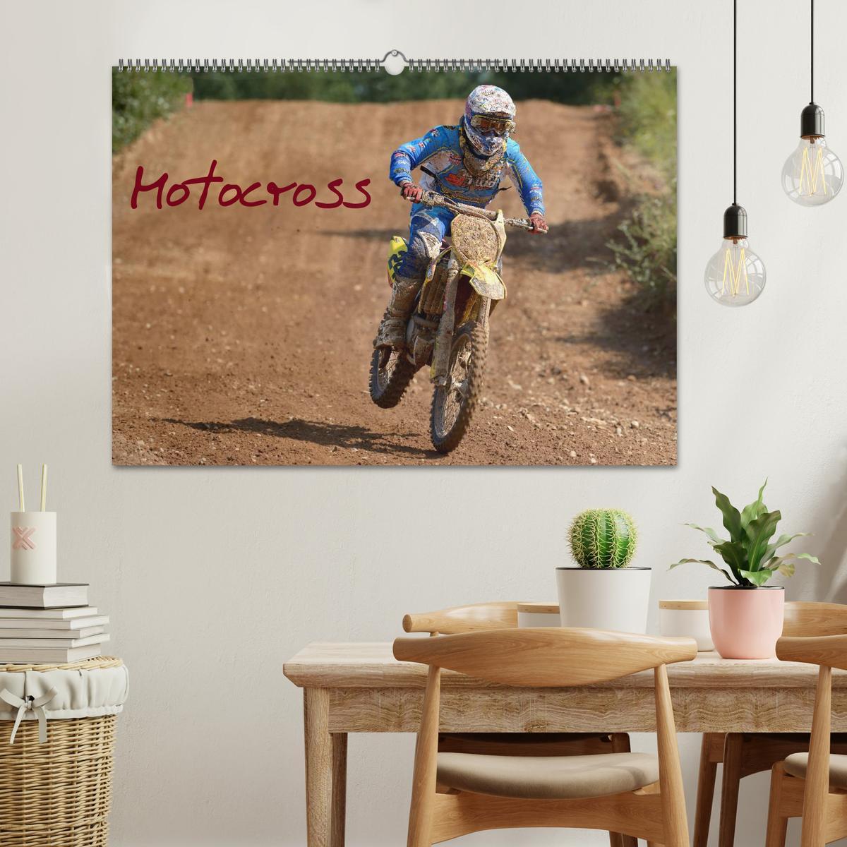Beispielinhalt (Bild) Motocross - Terminplaner (Wandkalender 2026 DIN A2 quer), CALVENDO Monatskalender