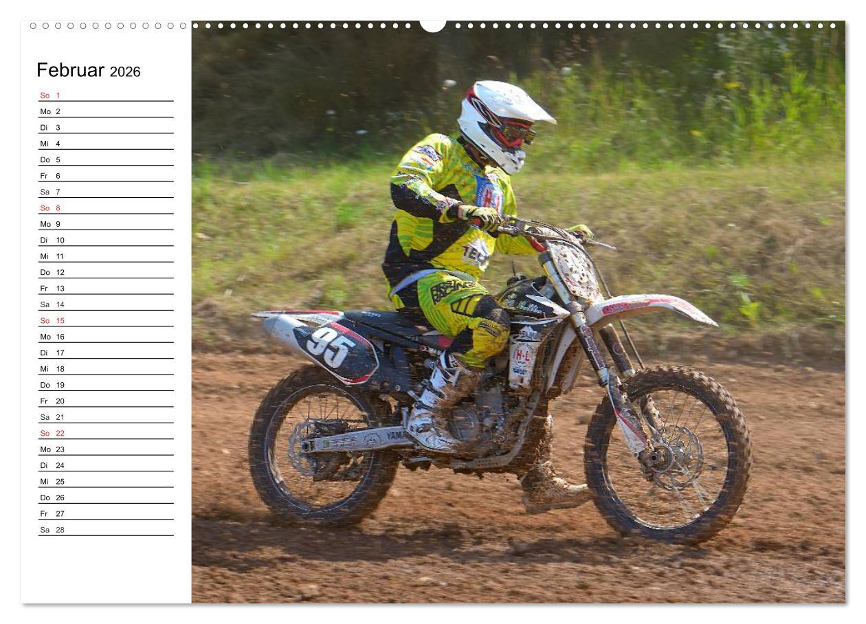 Beispielinhalt (Bild) Motocross - Terminplaner (Wandkalender 2026 DIN A2 quer), CALVENDO Monatskalender