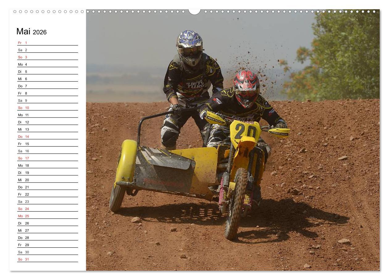 Beispielinhalt (Bild) Motocross - Terminplaner (Wandkalender 2026 DIN A2 quer), CALVENDO Monatskalender