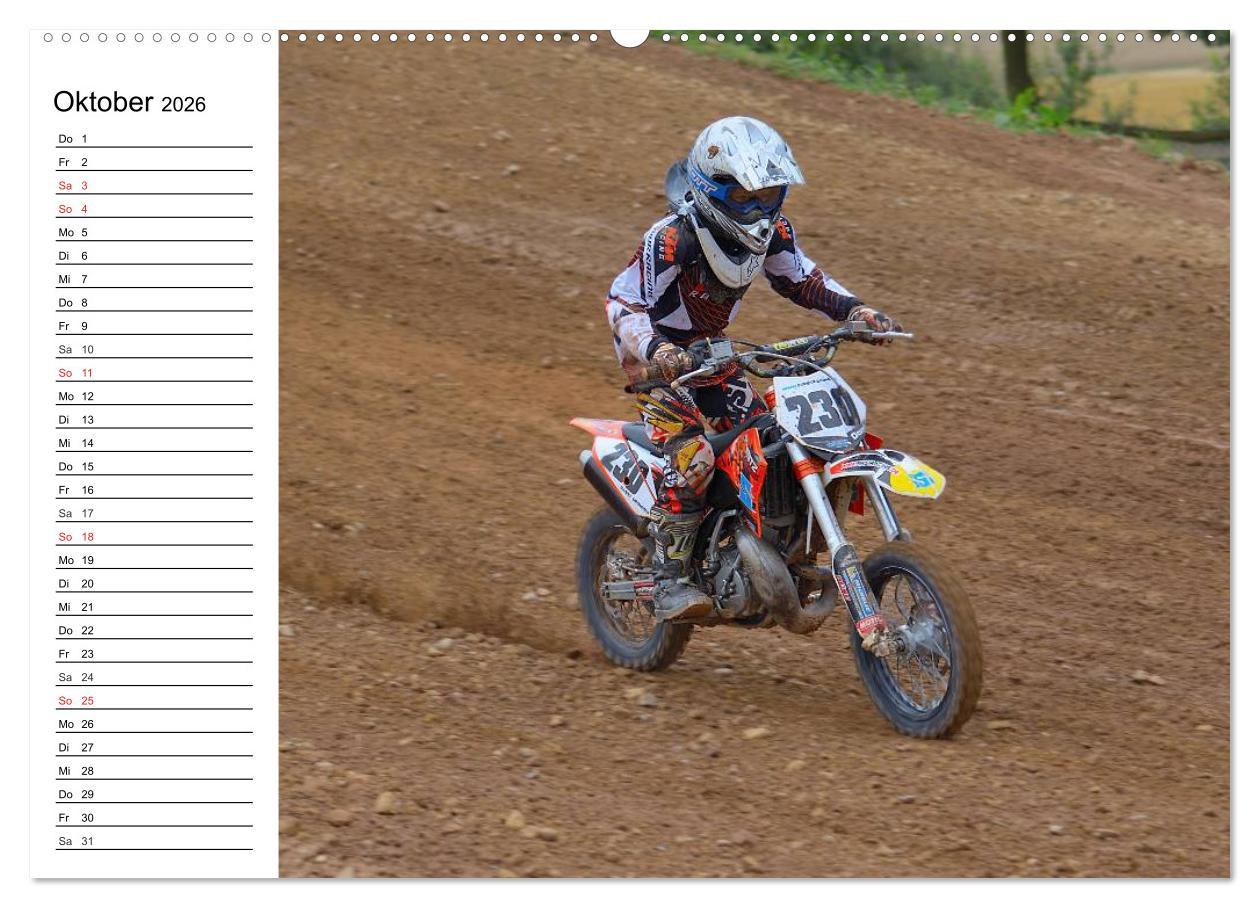 Beispielinhalt (Bild) Motocross - Terminplaner (Wandkalender 2026 DIN A2 quer), CALVENDO Monatskalender