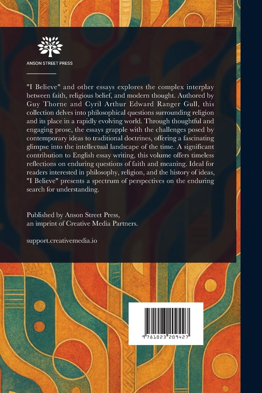 Rückseitencover "I Believe" and Other Essays