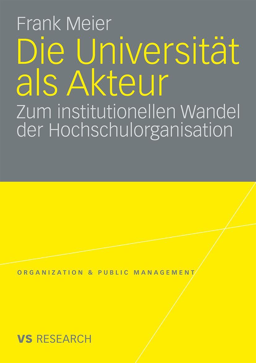 Vorderes Coverbild Die Universität als Akteur