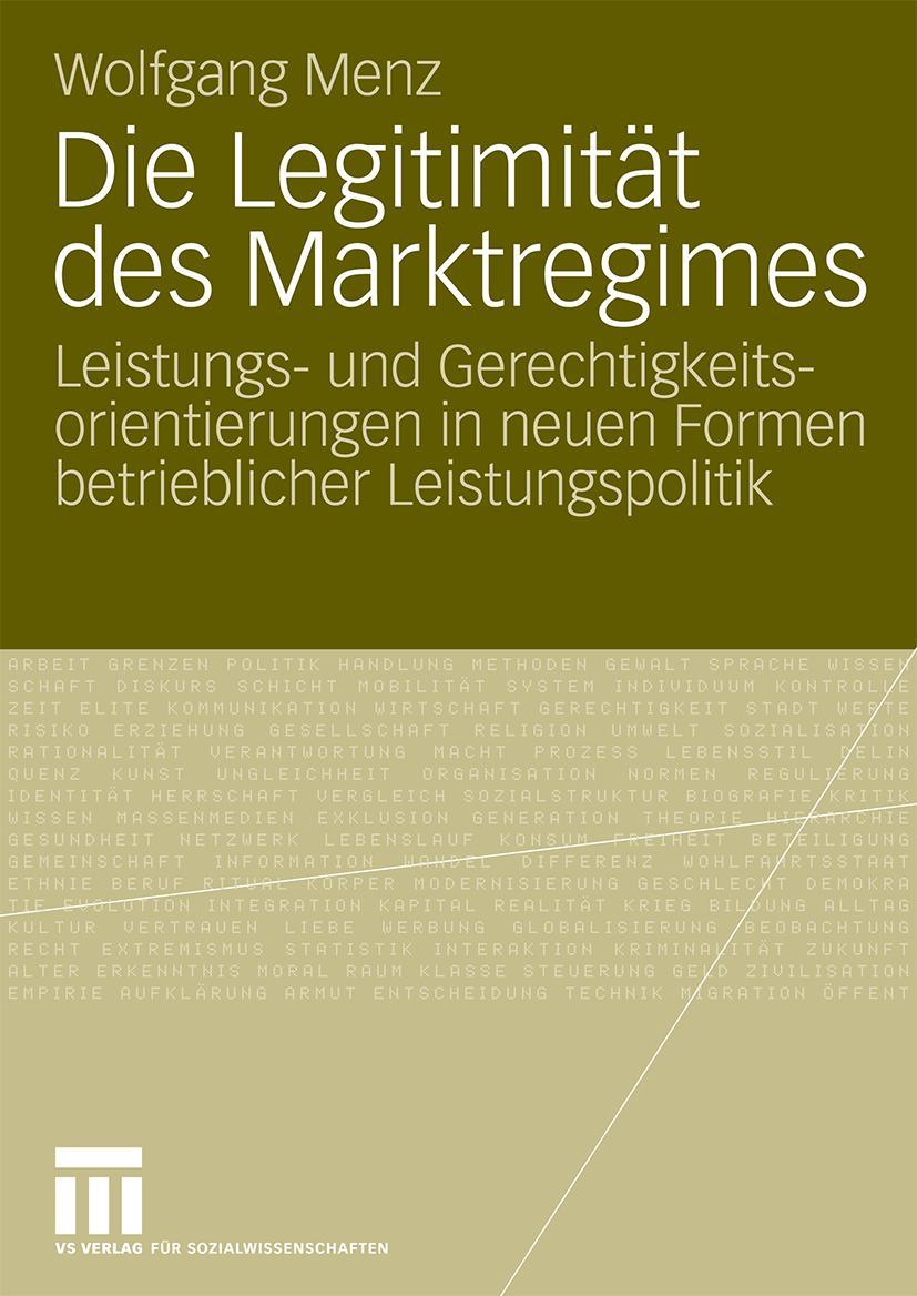 Vorderes Coverbild Die Legitimität des Marktregimes