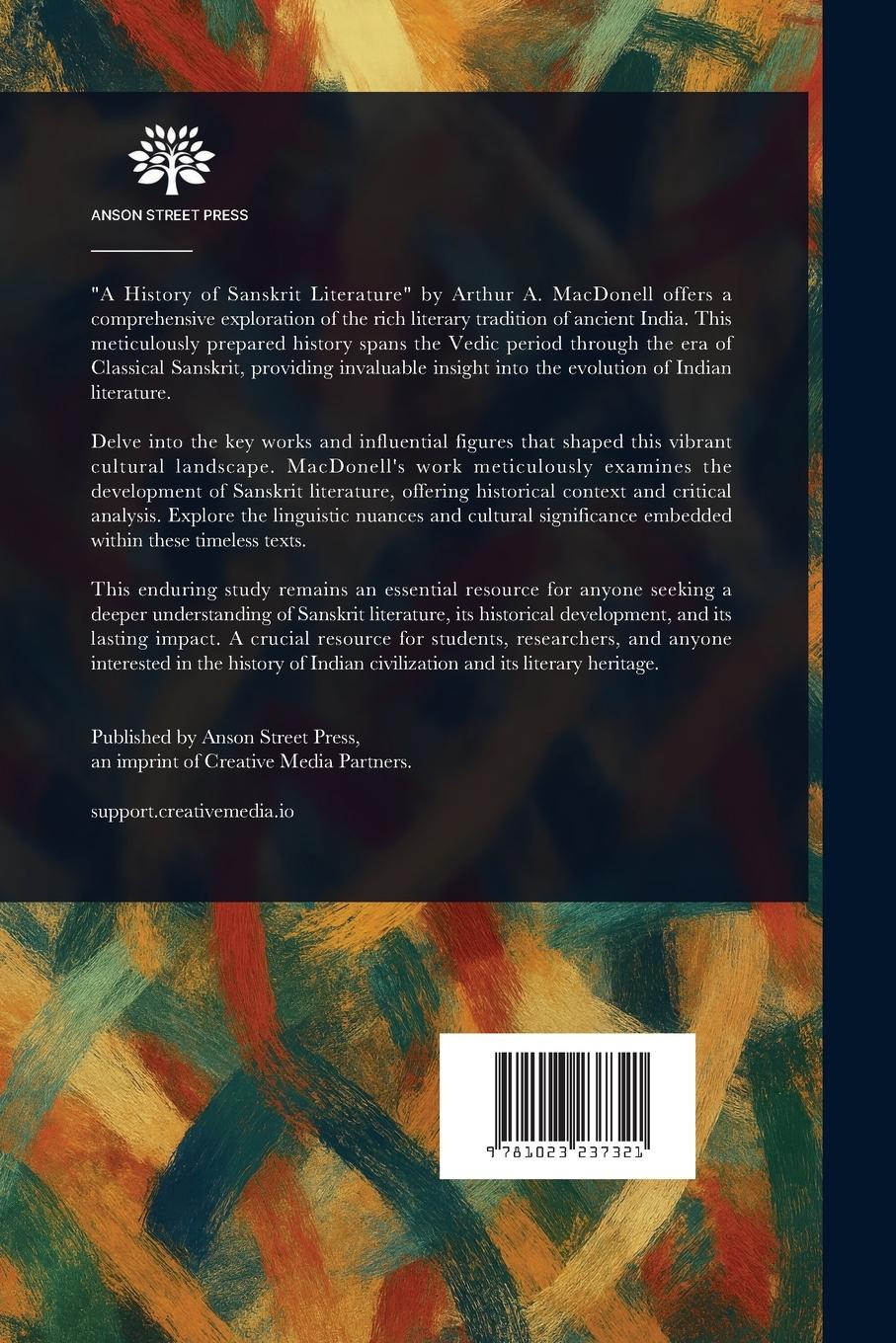 Rückseitencover A History of Sanskrit Literature