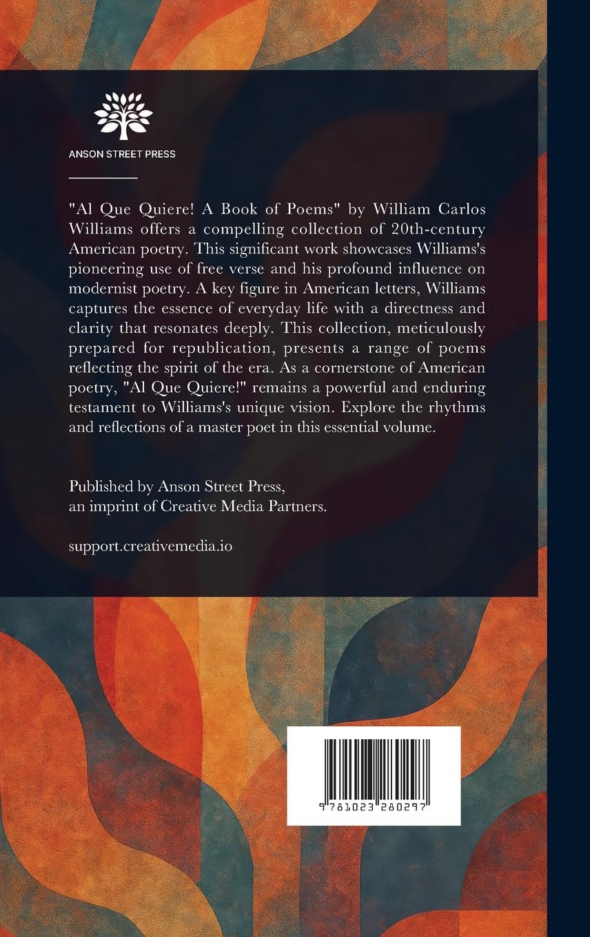 Rückseitencover A Book of Poems, Al Que Quiere!