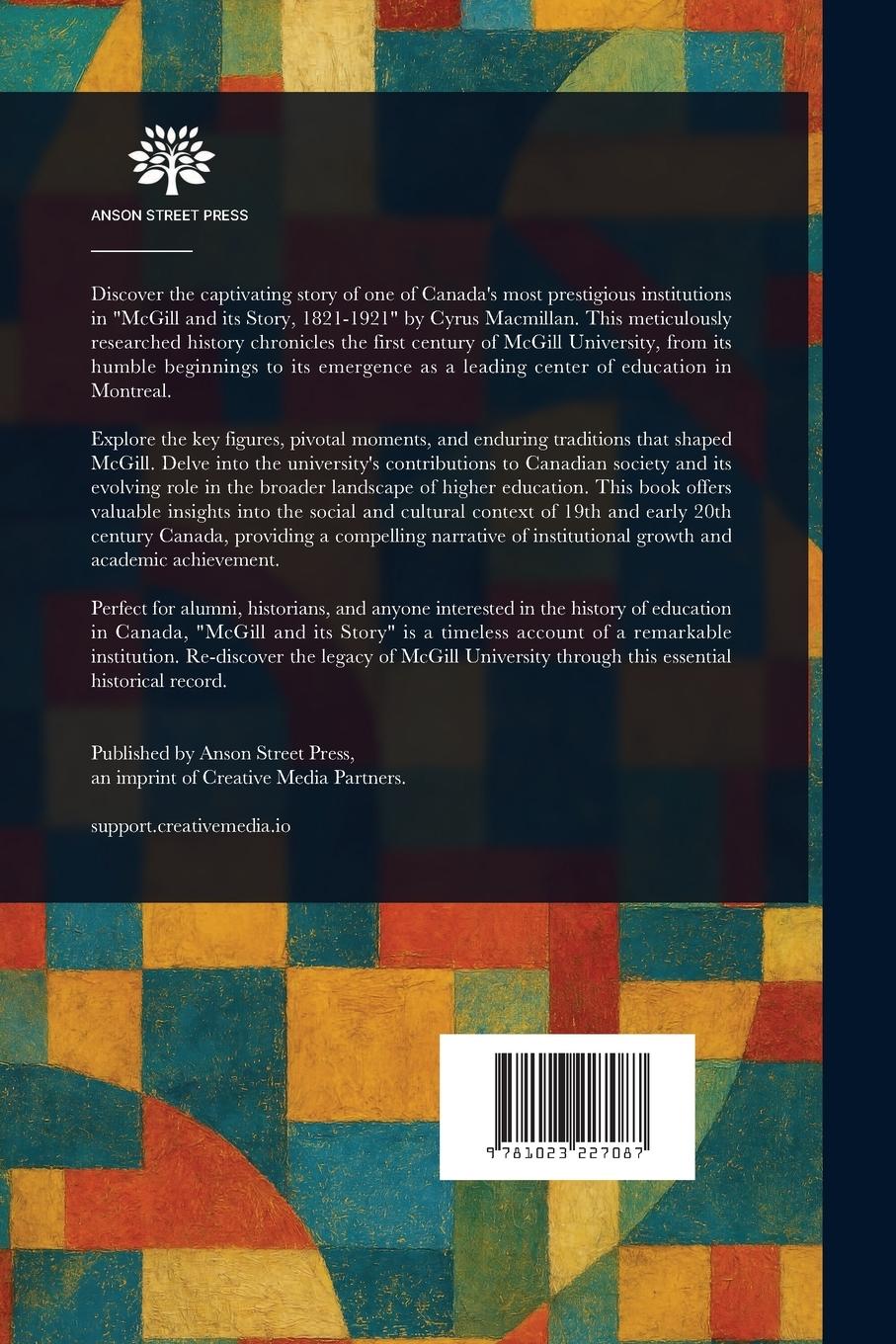 Rückseitencover McGill and Its Story, 1821-1921