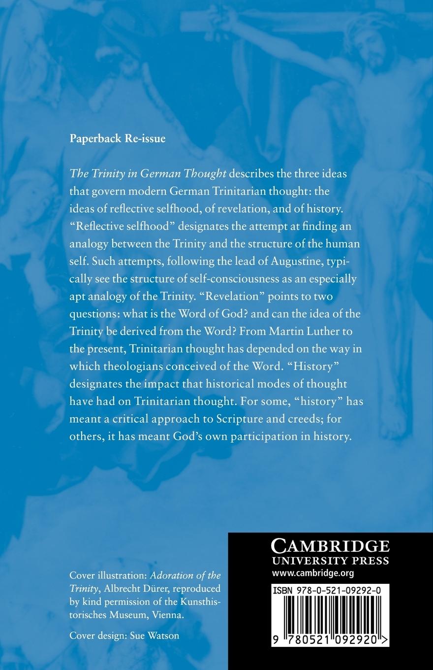 Rückseitencover The Trinity in German Thought