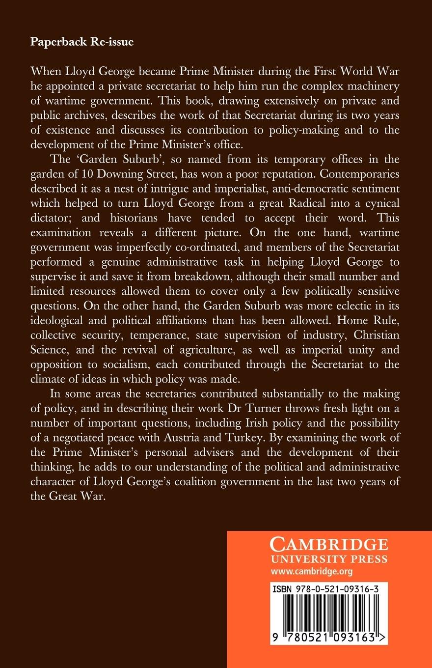 Rückseitencover Lloyd George's Secretariat