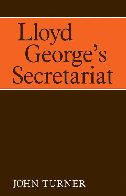 Vorderes Coverbild Lloyd George's Secretariat