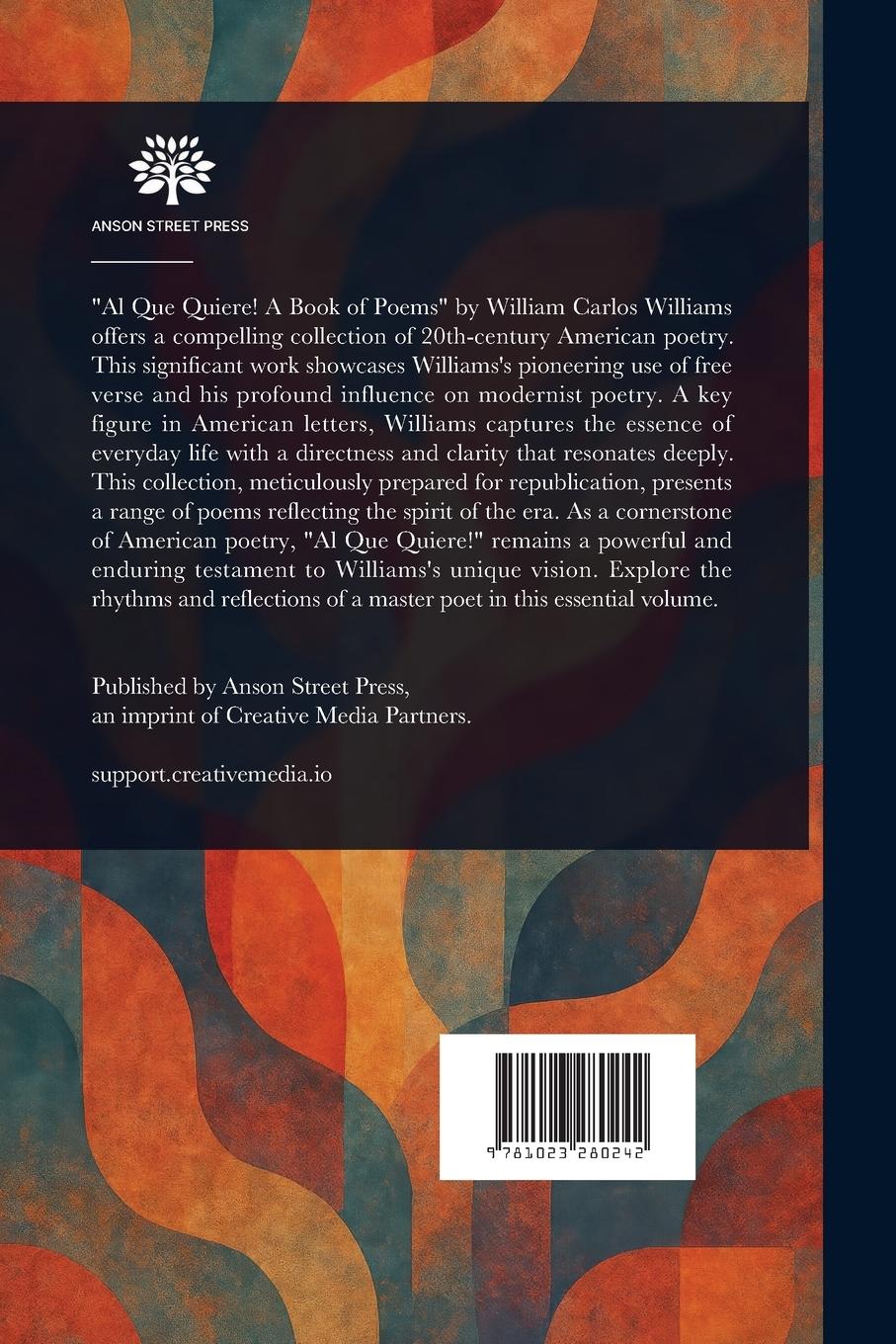 Rückseitencover A Book of Poems, Al Que Quiere!