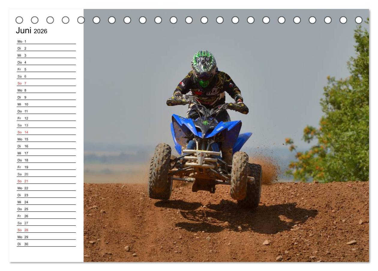 Beispielinhalt (Bild) Motocross - Terminplaner (Tischkalender 2026 DIN A5 quer), CALVENDO Monatskalender